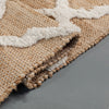 Natural Jute & Ivory Trellis Rug – Handcrafted Geometric Area Rug