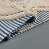 Ivory & Blue Diamond Pattern Rug – Modern Geometric Area Rug