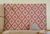 Blush Pink & Natural Geometric Diamond Kilim Rug