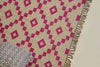 Blush Pink & Natural Geometric Diamond Kilim Rug