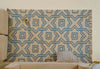 Blue & Natural Geometric Kilim Rug