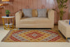Rust, Mustard & Slate Geometric Kilim Rug