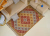 Rust, Mustard & Slate Geometric Kilim Rug