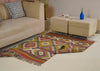 Rust & Mustard Tribal Diamond Kilim Rug