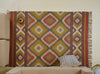 Rust & Mustard Tribal Diamond Kilim Rug