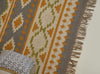 Rust & Olive Geometric Kilim Rug