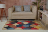 Multicolor Geometric Jute Rug