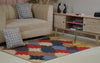Multicolor Geometric Jute Rug