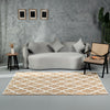Natural Jute & Ivory Trellis Rug – Handcrafted Geometric Area Rug
