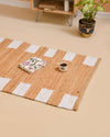 Natural Jute Stripe Runner Rug