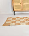 Natural Jute Checkerboard Runner Rug