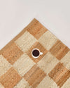 Natural Jute Checkerboard Runner Rug