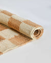Natural Jute Checkerboard Runner Rug