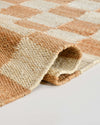 Natural Jute Checkerboard Runner Rug