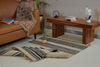 Black & Natural Geometric Jute Flat Weave Rug