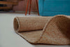 Natural Jute & Ivory Striped Braided Rug