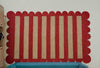Rust Red & Natural Striped Braided Jute Rug